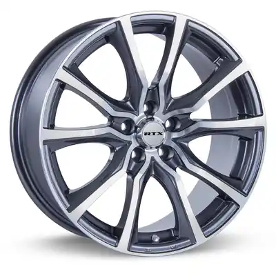 Contour Gunmetal Machined Wheel by RTX (18x8 42mm) Populaire