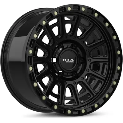Nouveauté Striker Gloss Black with Milled Rivets Wheel by RTX (17x8.5 10mm)