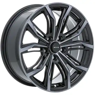 Black Widow Black Machined Grey Wheel by RTX (16x7 40mm) Meilleure Vente