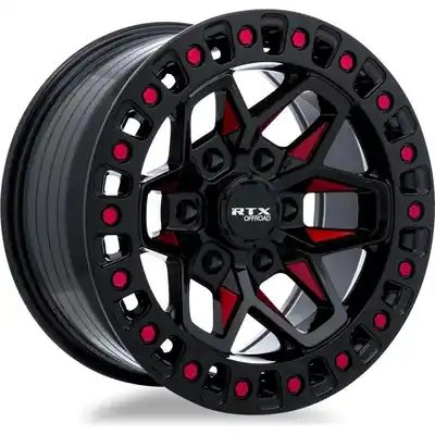 Zion Black Milled Red Wheel by RTX (20x9 0mm) Gros Lot