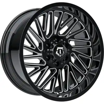 Offre Exclusive 553 Gloss Black - Milled Edge Wheel by TIS WHEELS (20x10 -12mm)