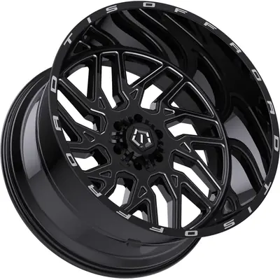 544 Gloss Black - Milled Edge Wheel by TIS WHEELS (22x12 -44mm) Réduction