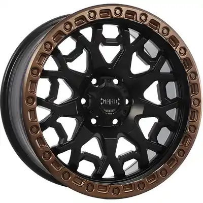 Gros Lot RUFFINO HARD - RUF782003 - MIDNIGHT Satin Black - Satin Bronze Lip Wheel (20x9.0 25mm)