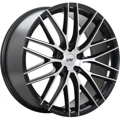 Populaire Gloss Black - Machined Face alloy by DAI WHEELS (19x8.0 45.0 mm)