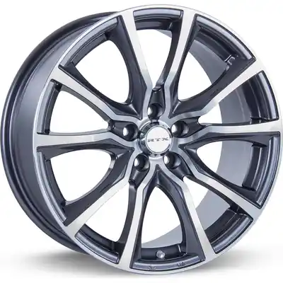 Contour Gunmetal Machined Wheel by RTX (17x7.5 40mm) Promotion Saisonnière