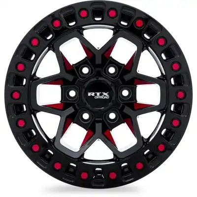 Petit Prix Zion Black Milled Red Wheel by RTX (20x9 -15mm)