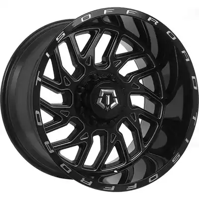 544 Gloss Black - Milled Edge Wheel by TIS WHEELS (20x12 -44mm) Top Vente