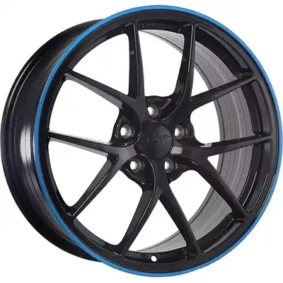 Quantité Limitée DAI WHEELS - DW1321702B - SKY Gloss Black - Blue Line Wheel (17x7.5 40mm)
