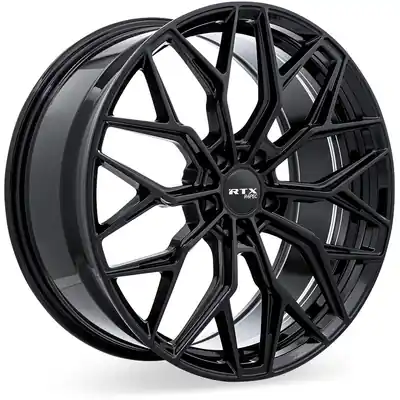RS02 Gloss Black Wheel by RTX (19x8.5 38mm) Fait Main