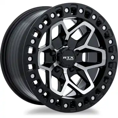 Haute Qualité Zion Gloss Black Machined Wheel by RTX (17x9 15mm)