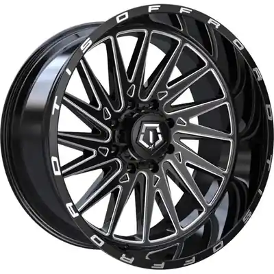 Meilleur Prix 547 Gloss Black - Milled Edge Wheel by TIS WHEELS (20x10 -19mm)