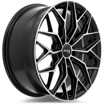 Vente Directe RS02 Gloss Black Machined Wheel by RTX (19x8.5 38mm)