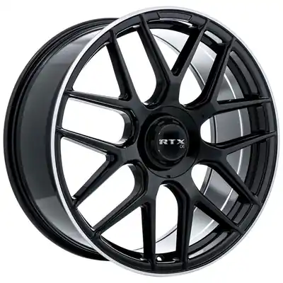 Leonburg Gloss Black with Machined Edge Wheel by RTX (20x8.5 38mm) Meilleur Prix