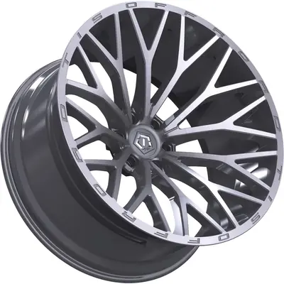 566 Silver - Brushed Face Wheel by TIS WHEELS (20x10 -24mm) Quantité Limitée