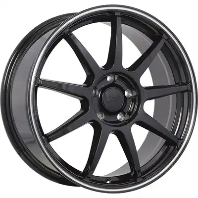 Réduction DAI WHEELS - DW1361502 - REV Gloss Black - Machined Lip Wheel (15x6.0 40mm)