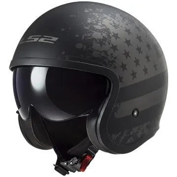 LS2 Casque OF 599 SPITFIRE BLACK FLAG - S Exclusif
