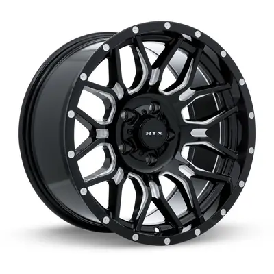 Claw Gloss Black Milled with Rivets Wheel by RTX (20x9 0mm) Vente Directe