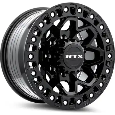 Zion Gloss Black Milled Rivets Wheel by RTX (18x9 20mm) Meilleure Vente