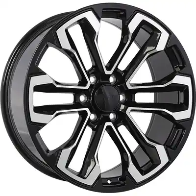 ART - R3902201 - REPLICA 390 Gloss Black - Machined Face Wheel (22x9.0 24mm) Usine Directe