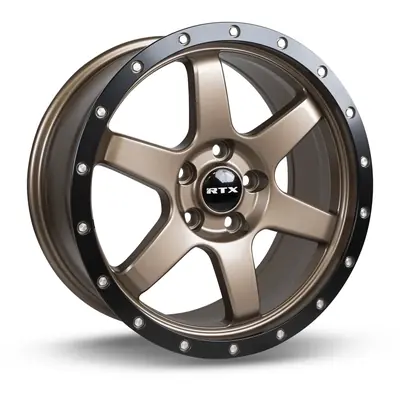 Dakar Satin Bronze Black Edge Lip Wheel by RTX (17x8 35mm) Achetez Aujourd’hui