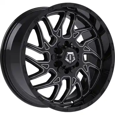 544 Gloss Black - Milled Edge Wheel by TIS WHEELS (20x10 -25mm) Satisfait Ou Remboursé
