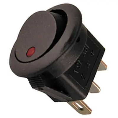 PICO OF CANADA - 11-05-9415 - 10A 12V On-Off Round Rocker With Led Switch - Red Solde