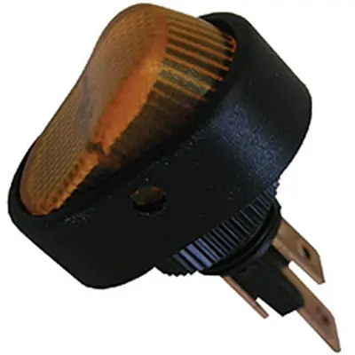 Original PICO OF CANADA - 11-07-9411 - 16A 12V On-Off Oval Rocker Switch - Amber