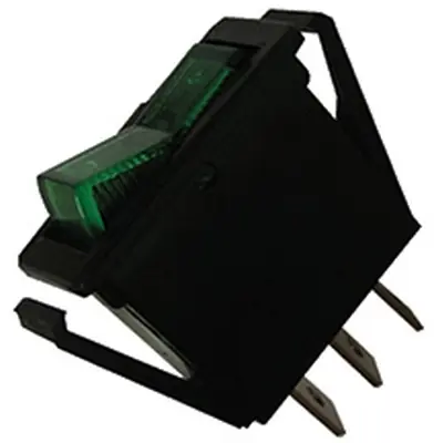 PICO OF CANADA - 11-03-9413 - 20A 12V On-Off Slim Illuminated Rocker Switch - Green Promotion Saisonnière