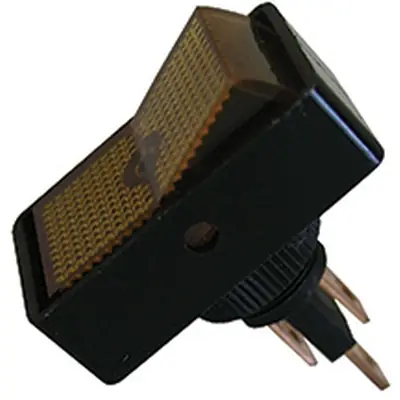 Commander Maintenant PICO OF CANADA - 9412-7-11 - 16A 12V On-Off Rectangular Illuminated Rocker Switch - Amber