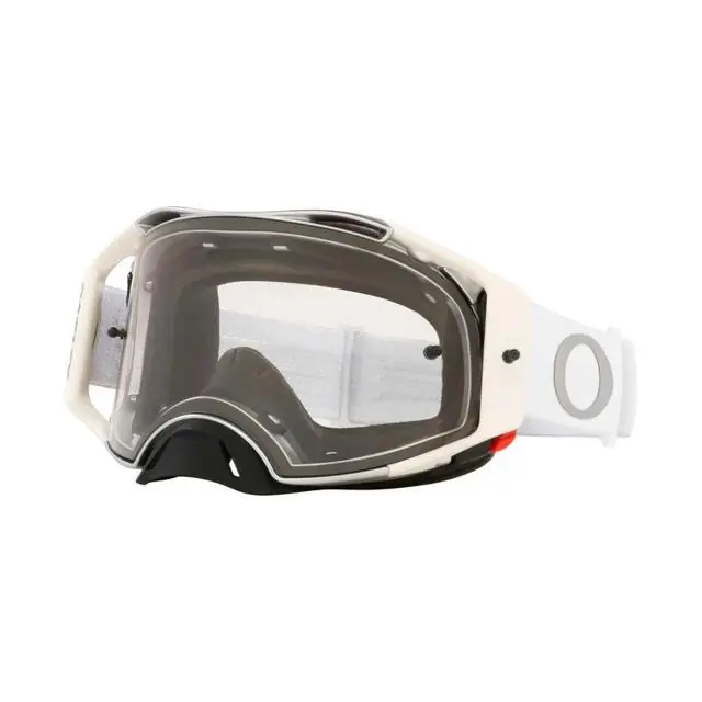 OAKLEY Masque cross AIRBRAKE MX TUFF BLOCKS WHITE CLEAR Vente Flash