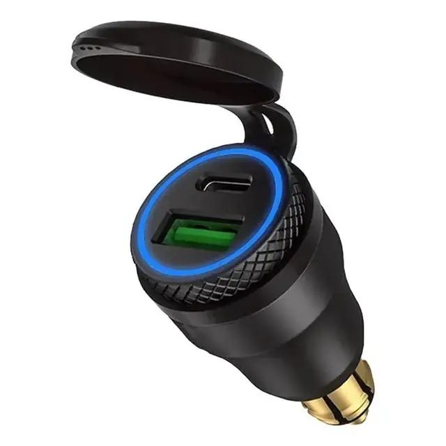 TECNOGLOBE Allume cigare ADAPTATEUR DIN-USB ET USB-C Seulement Aujourd’hui