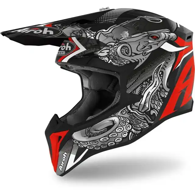 AIROH Casque cross WRAAP OCTOPUS Solde