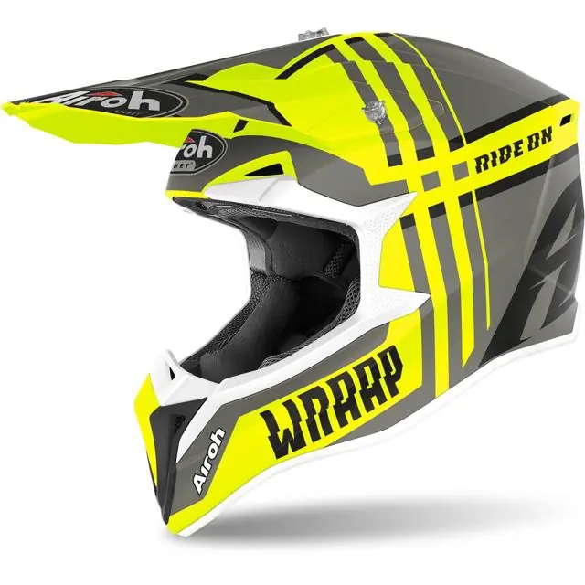 AIROH Casque cross WRAAP BROKEN Nouvelle Collection