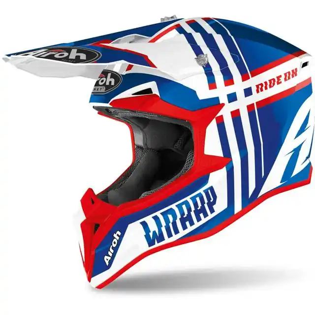 AIROH Casque cross WRAAP BROKEN Fait Main