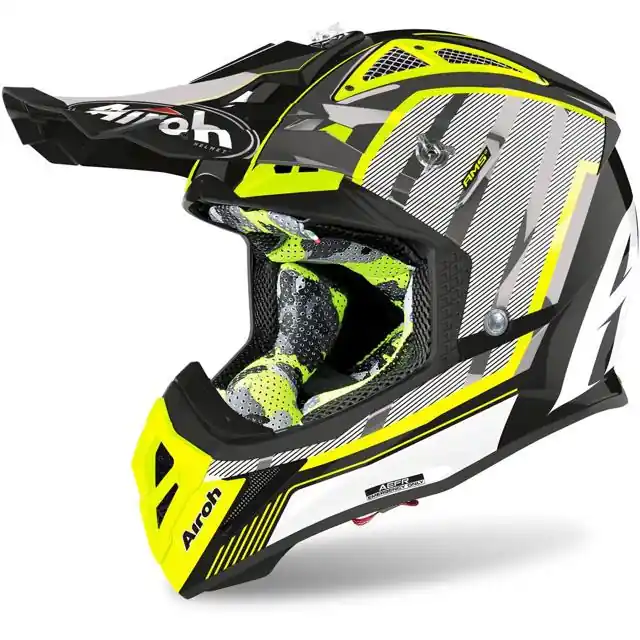 Vente Flash AIROH Casque cross AVIATOR 2.3 AMS² GLOW