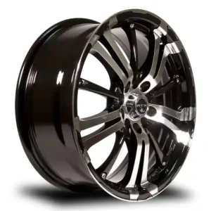 RTX Arsenic 15x6.5 5x100 / 5x114.3 40 73.1 Black Machined En Vogue