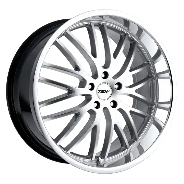 Populaire TSW SNETTERTON 17X8 5X120 35 76.1 HYPER SILVER W/ MIRROR CUT LIP