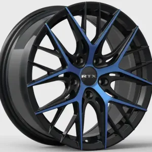Exclusif RTX Valkyrie 18x8 5x114.3 40 73.1 Gloss Black Machined Blue