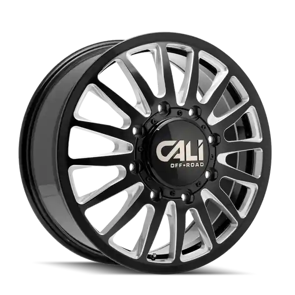 Acheter En Ligne Cali Off-road Summit Dually 9110d 20x8.25 8x170 115 124.9 Gloss Black / milled Spokes