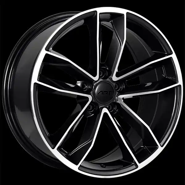 ART Replica 129 18x8.0 5x112 35 66.5 Gloss Black - Machined Face Solde