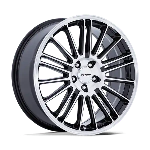 Usine Directe Petrol Pe001 P1d 18x8 5x112 40 72.56 Gloss Black With Machined Face