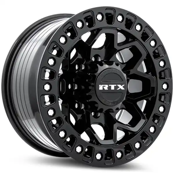 Jusqu’à Épuisement Des Stocks RTX Offroad Zion 17x9 8x165.1 20 125 Gloss Black Milled Rivets