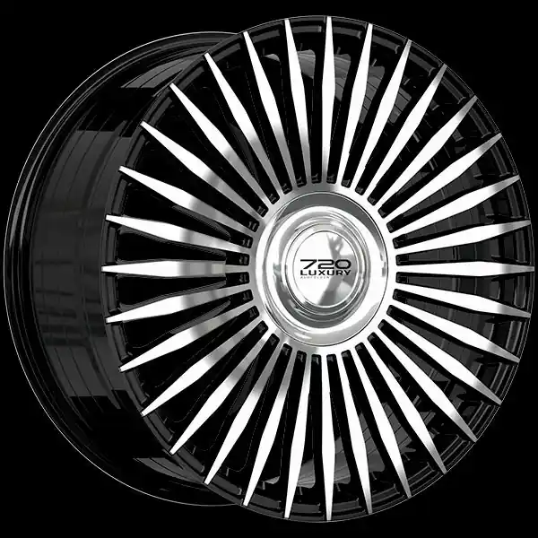 Dernière Chance 720 Luxury Infinity 22x9.5 5x120 45 72.6 Gloss Black - Machined Face