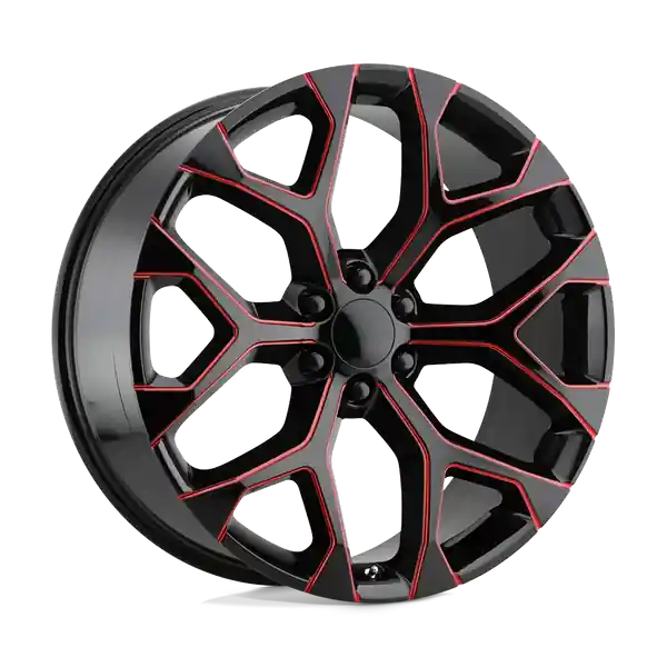 Acheter En Ligne Performance Replicas Pr176 22x9 6x139.7 24 78.1 Gloss Black Red Milled
