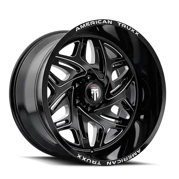 Meilleure Qualité American Truxx Euphoria At1914 20x10 5x127 -19 78.1 Gloss Black Milled