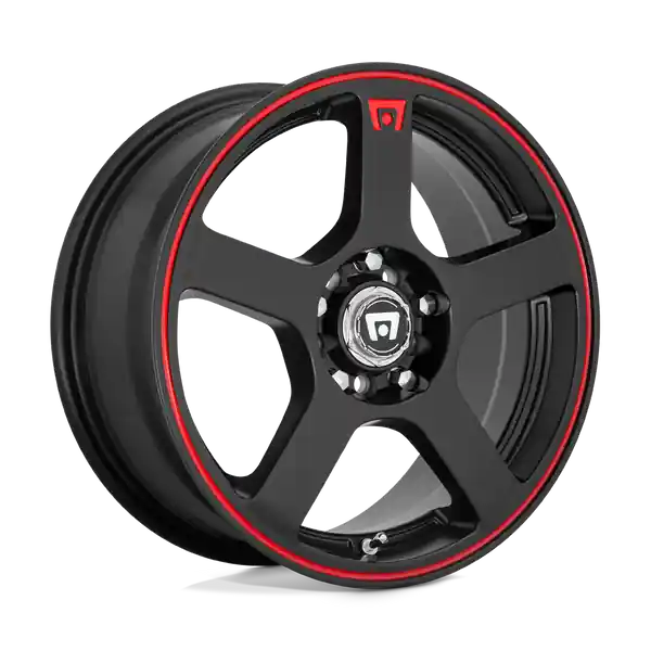 Pas Cher Motegi Mr116 Fs5 18x8 5x100 / 5x114.3 35 72.56 Matte Black Red Racing Stripe