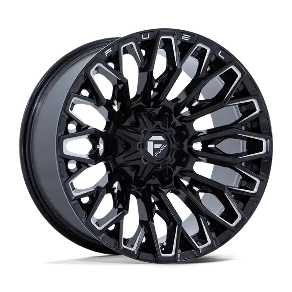 Vente Directe Fuel 1PC Fc865 Strike 22x10 8x165.1 -18 125.1 Gloss Black Milled