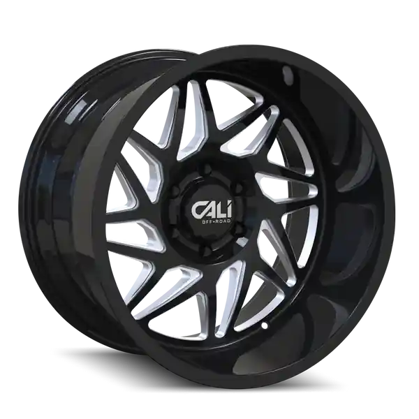 Cali Off-road Gemini 9112 20x12 6x135 -51 87.1 Gloss Black / milled Spokes Acheter Direct
