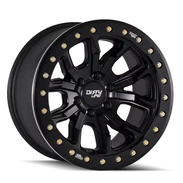 Dirty Life Dt-1 9303 17x9 6x139.7 -12 106 Matte Black W / simulated Ring Petit Prix