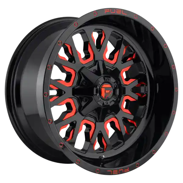Promotion FUEL OFF-ROAD D612 STROKE 18X9 6X135 / 6X139.7 20 106.1 GLOSS BLACK RED TINTED CLEAR